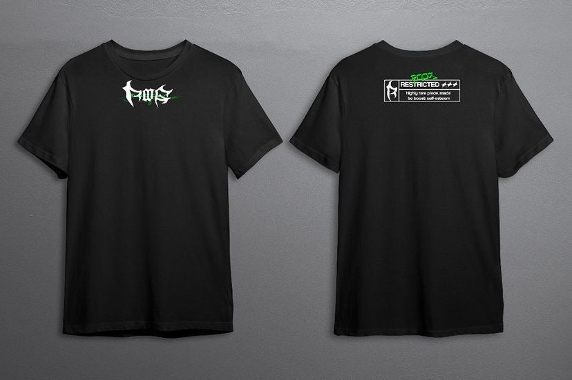 ROOG black T-shirt mockup